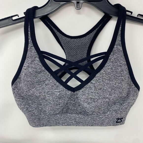 Zensah Sz S Set of 3 Sports Bra Maroon Gray & Teal - Picture 3 of 6